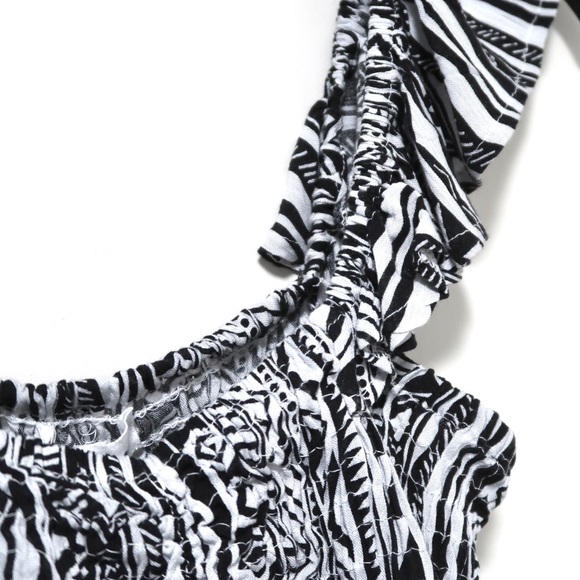 NWT Kiwi + Punch Girls Large Black & White Aztec Tank - Picture 6 of 7